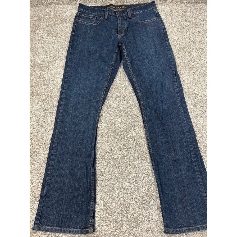 Cody James Mens Straight Leg Dark Wash Western Denim Jeans 34x32 #0894